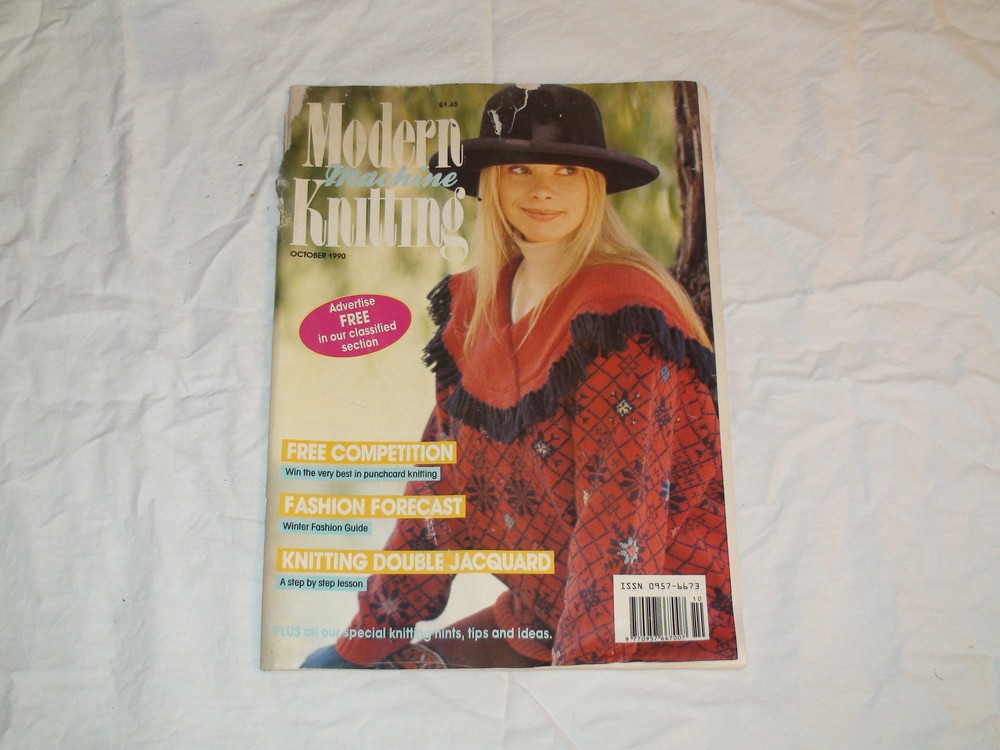 KNITTING MACHINE MAGAZINE MODERN KNITTING OCTOBER 1990