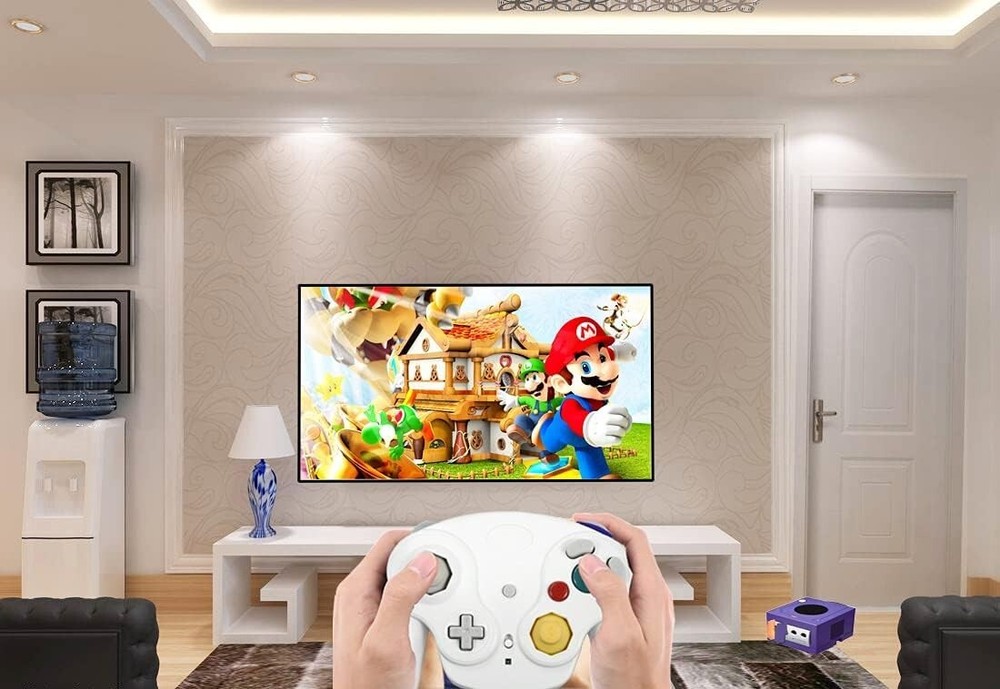 Wireless GameCube Controller + Adapter Wavebird for GameCube NGC Console White