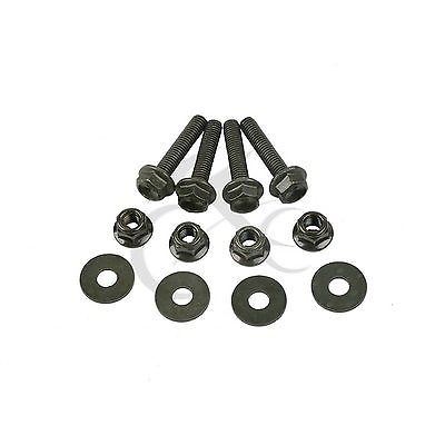 Black/Chrome Saddlebags Conversion Brackets For Harley Softail Fatboy 1984-2017