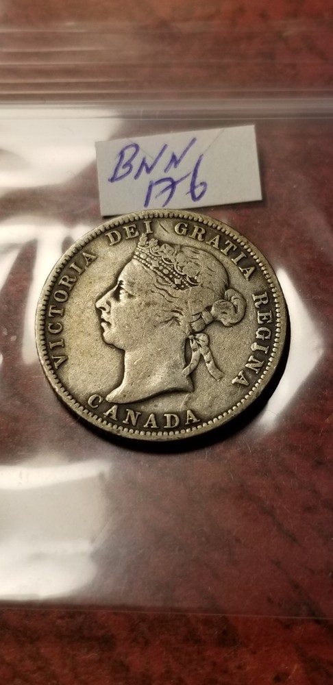 1892 Canada 25 Cents Silver Coin Idbba11.