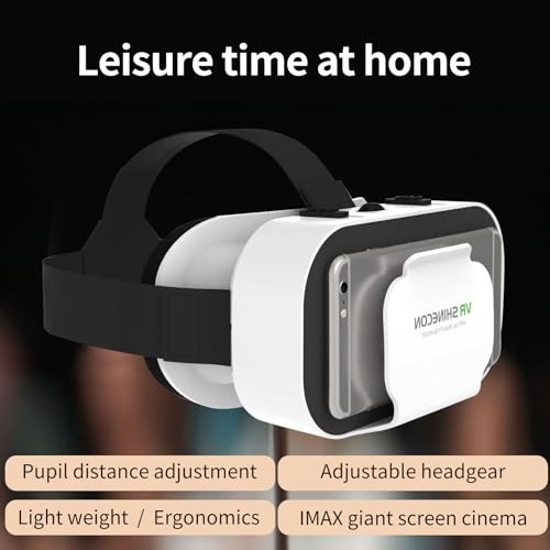 VR Headset for Cellphone, Virtual Reality 3D Glasses Headset, with Controller,