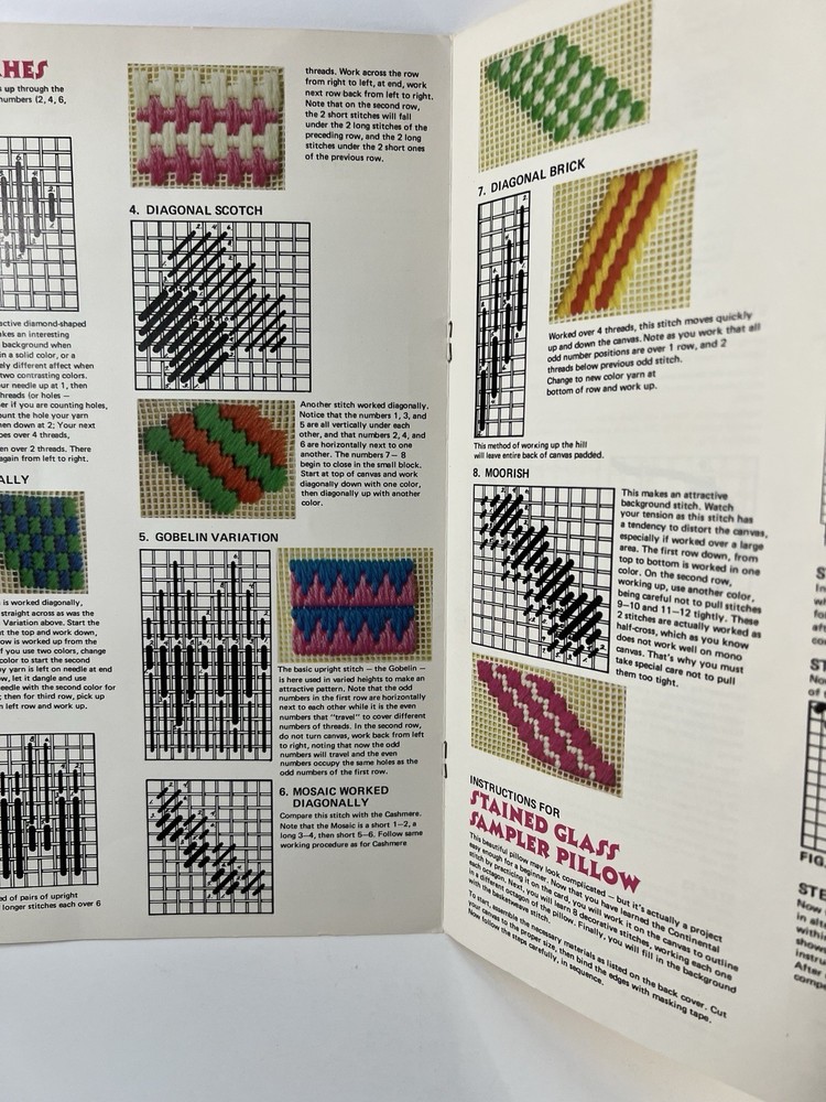 Needlepoint Basics Leaflet 28 Barbara Hunter Vintage Stitch Guide Pattern