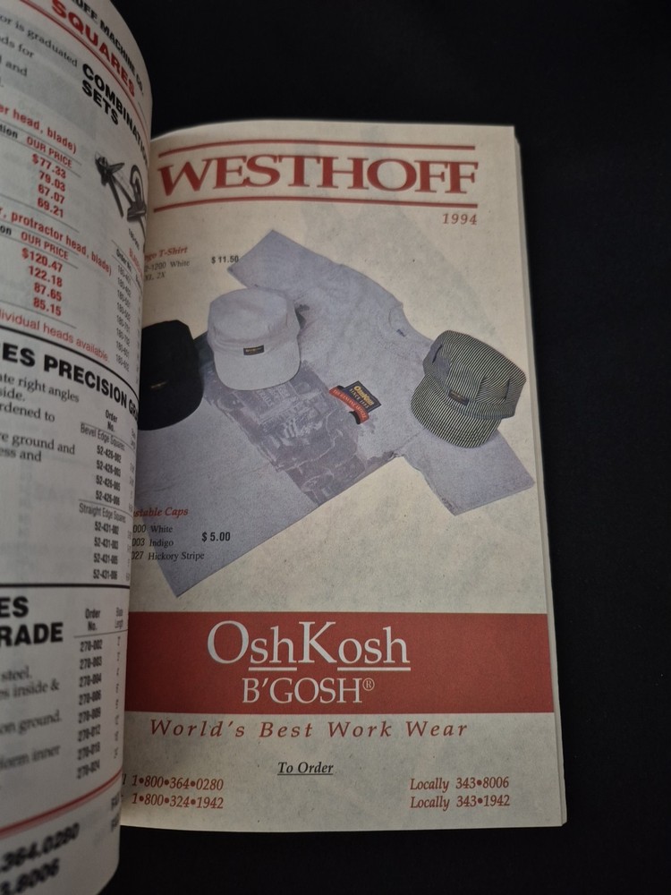Vintage Westhoff Machine Company Catalog # 294 - Tool Guide 1994