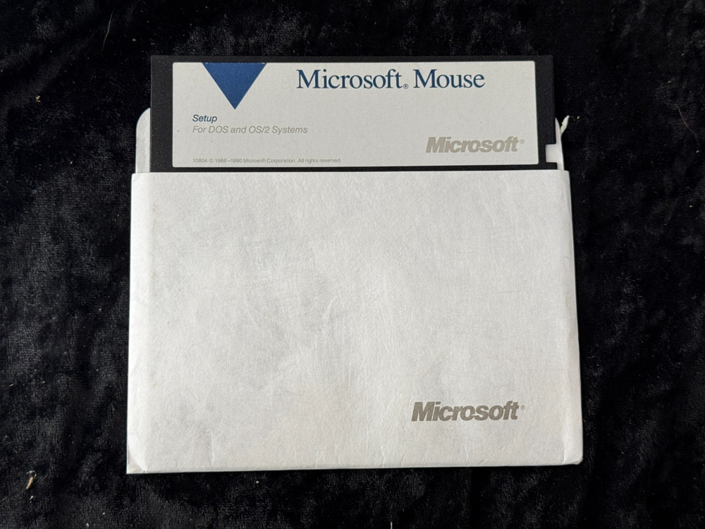 Microsoft Mouse for DOS and OS2 Systems 5.25 Media
