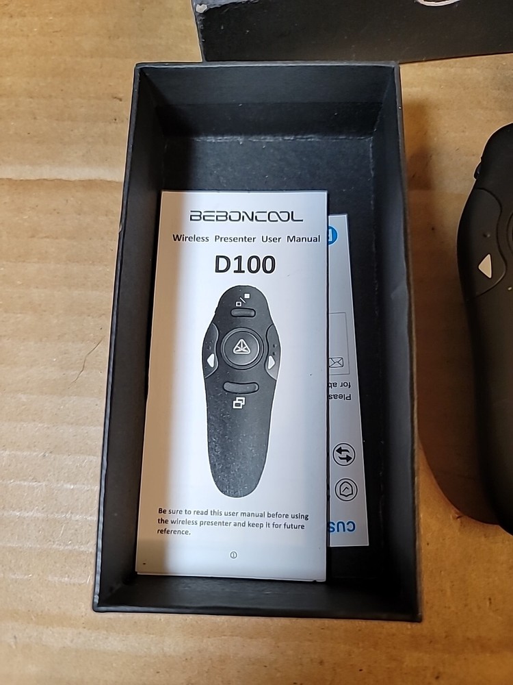 Beboncool Model D100 Wireless Presenter With Laser Pointer + bag