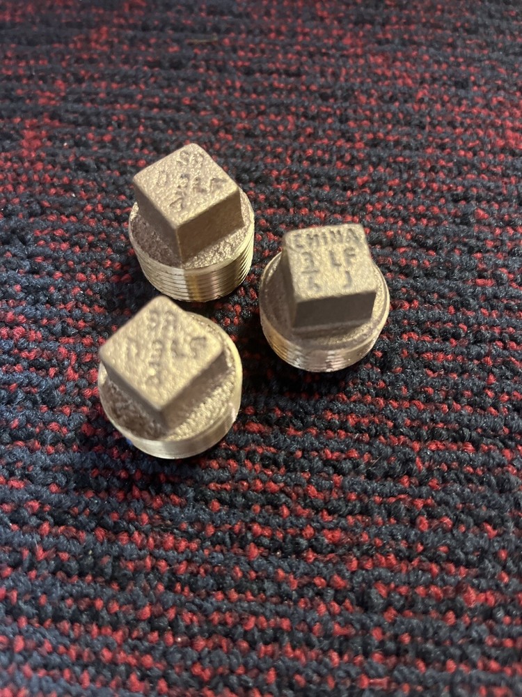 3/4 inch brass pipe plugs