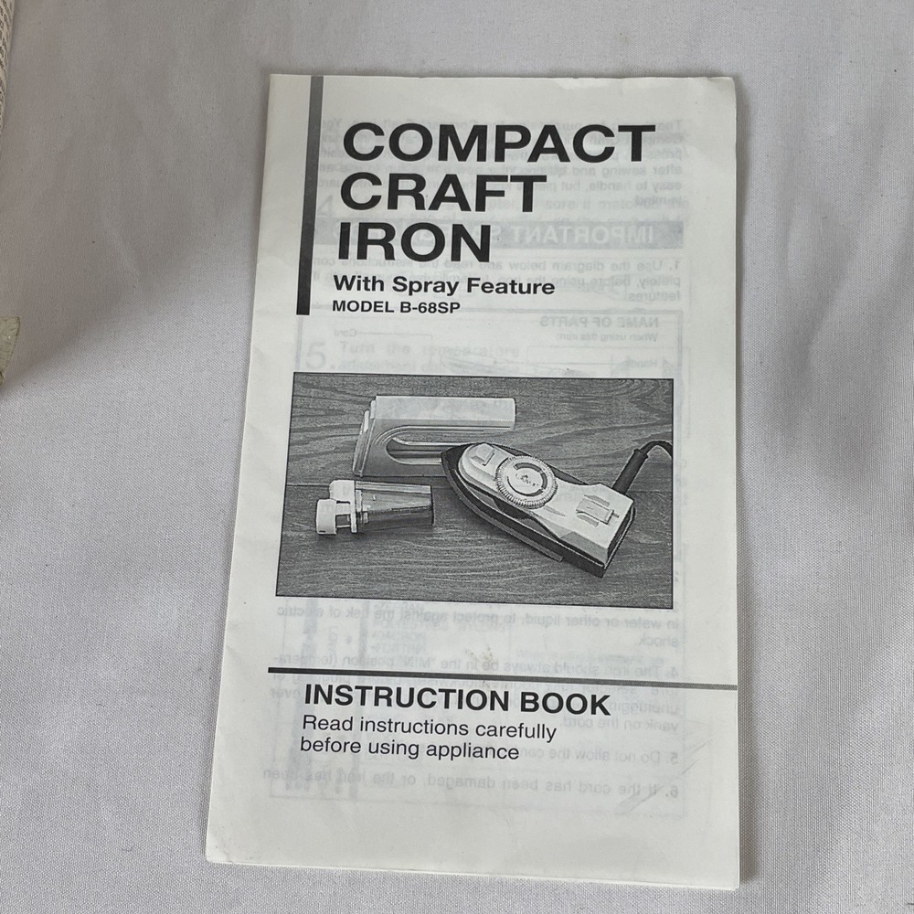 Clover Craft Iron B-68SP Compact Travel Missing Detach Sprayer