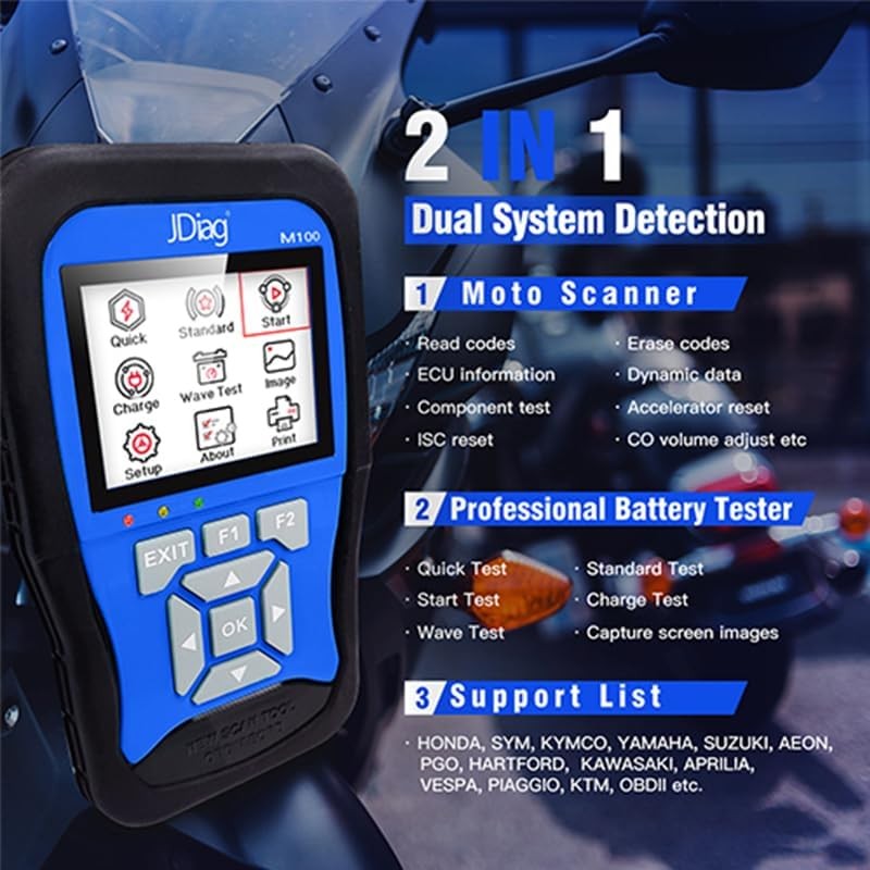JDIAG M100 Full Version Motorcycle Diagnostic Tool Professional Moto Scanner