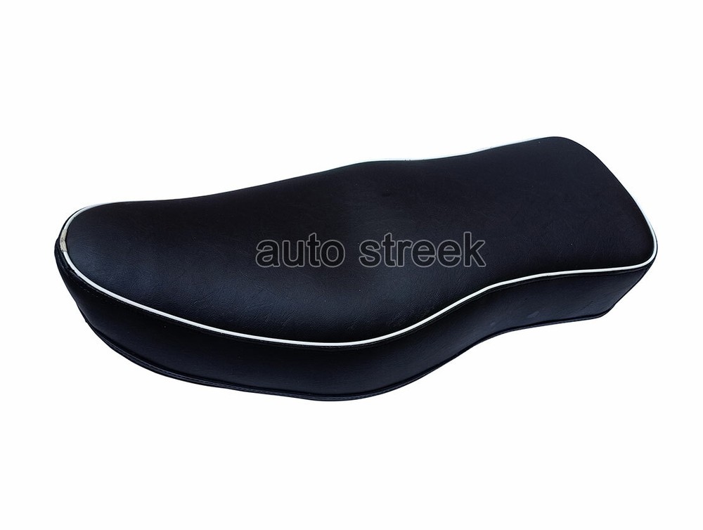 BSA Leatherite with White Beading Complete Dual Seat Black
