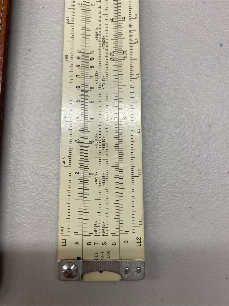 Vintage Pickett Log Syncro Scale Slide Rule with Leather Case