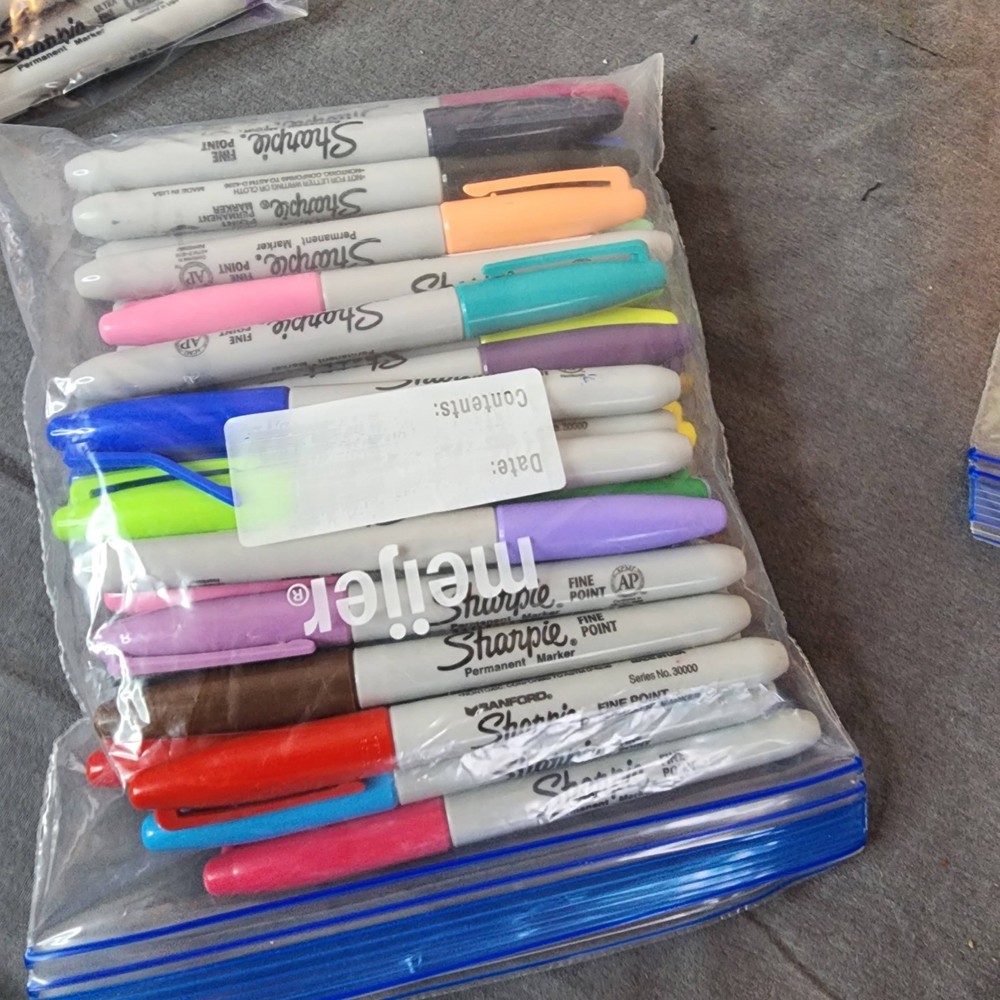 60+ Assorted Sharpies FIne Point and Ultra Fine-Assorted Colors