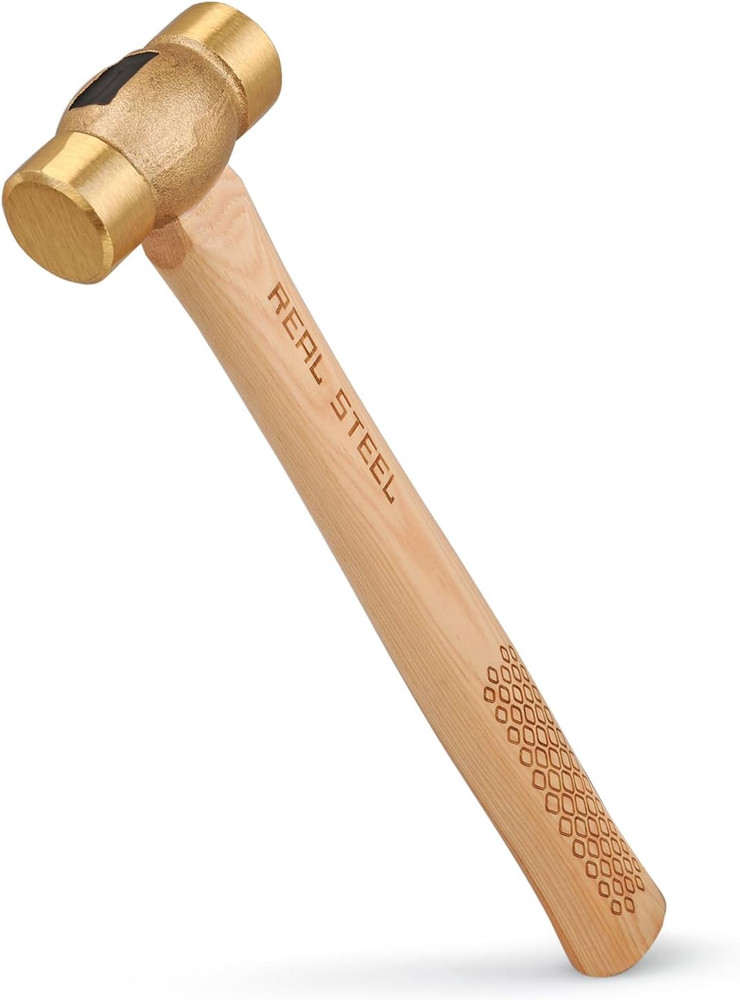 Drop Forged Solid Brass Non-Sparking Hammer 20 Oz, Hickory Wood Handle 0421