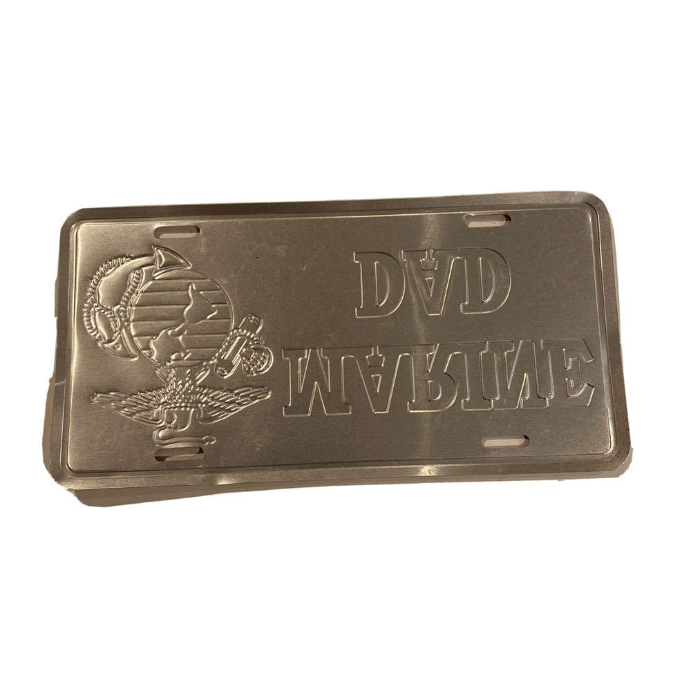 Vintage Us Marines DAD Car tag plate