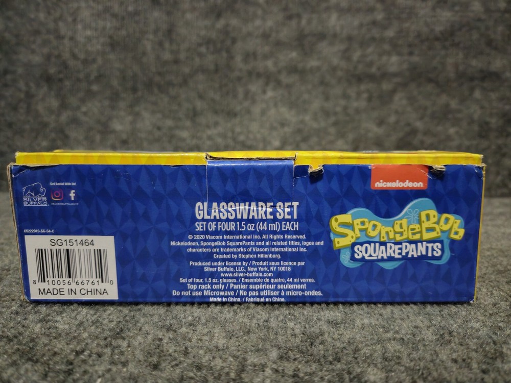 Nickelodeon SpongeBob Squarepants Mini/ShotGlass Glassware Set