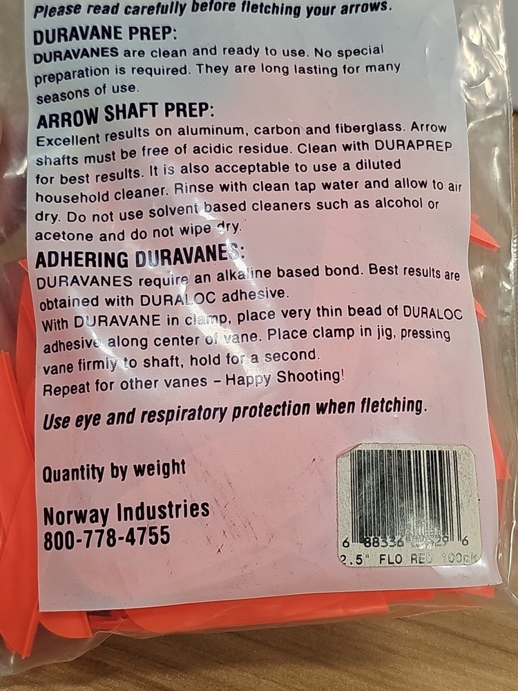 Norway Duravanes 2.5" Orange - 100 pack