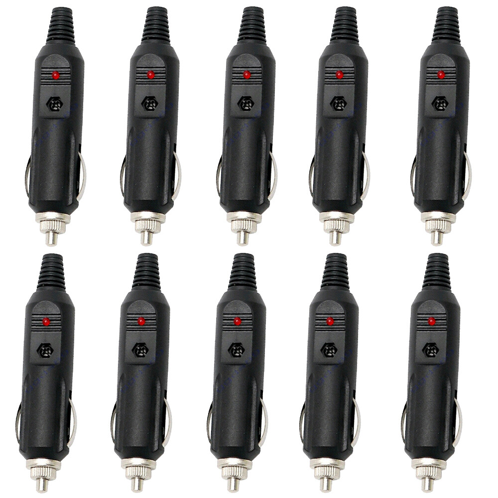 10-50PC Pack 12V Male Car Cigarette Lighter Socket Plug Connector US