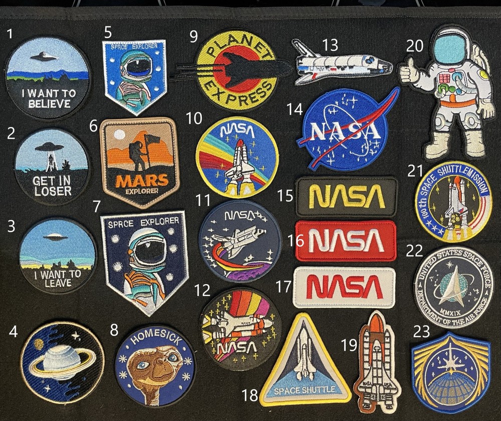 Space Shuttle Astronaut Universe Adventure Patch Hook & Loop