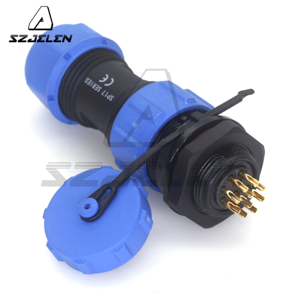 SP17 10Pin IP67 Waterproof Plug,Electrical Cable Wire Connector Plug Socket