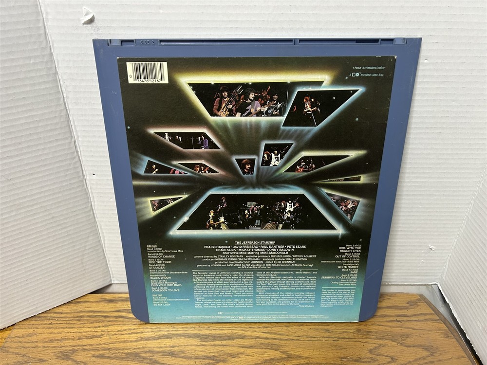 JEFFERSON STARSHIP RCA SelectaVision CED VideoDisc