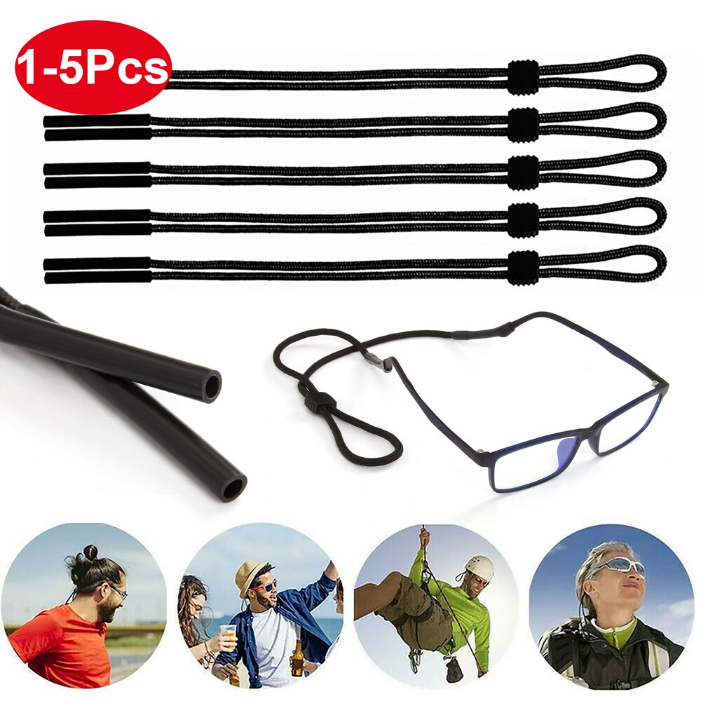 Eye Glasses Lanyard Adjustable Retainer Cord String Strap Holder Black