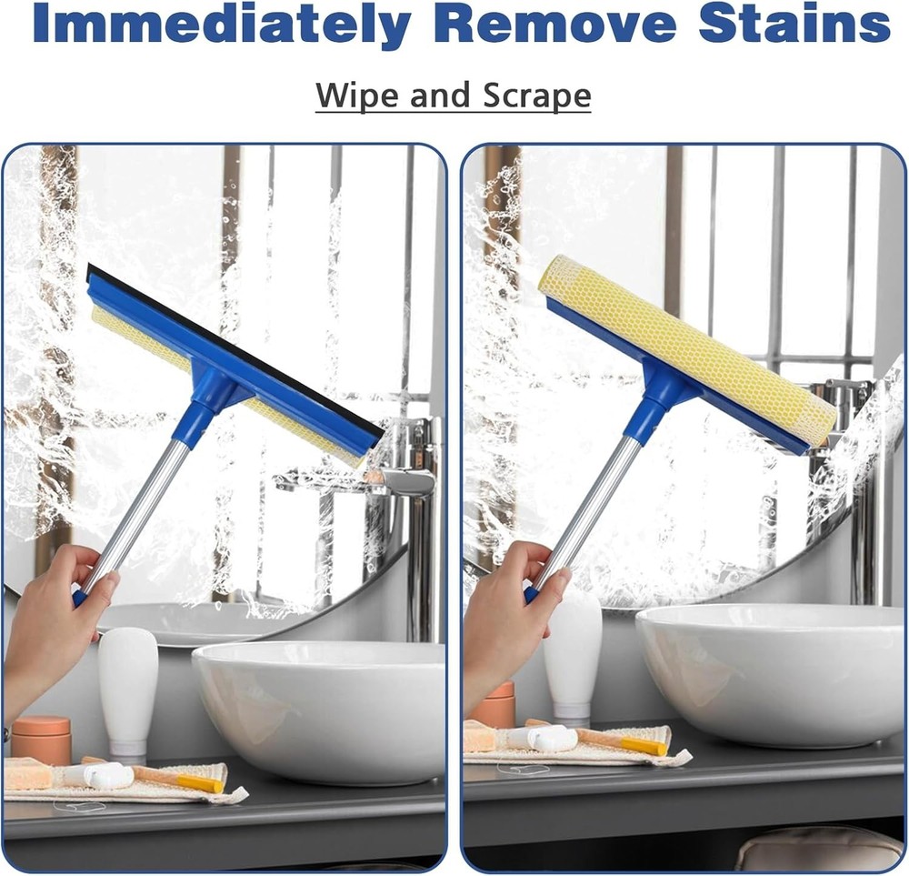 Durable Retractable Window Squeegee for Effortless Indoor & Outdoor Cleaning