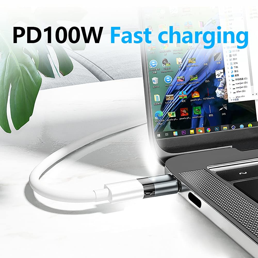 Magnetic USB C Adapter 24Pins, 100W PD Fast Charging, 10Gbps Data Transfer