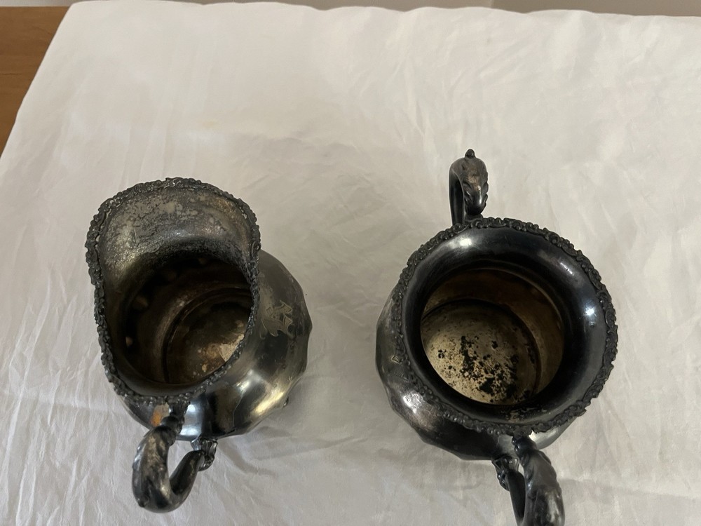 Victorian Sugar Bowl & Creamer #1259