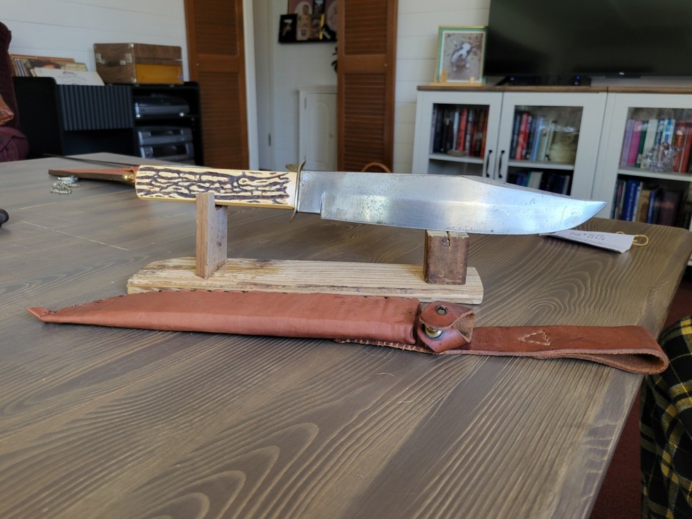 LARGE Solingen German Bowie Knife w/Custom Sheath
