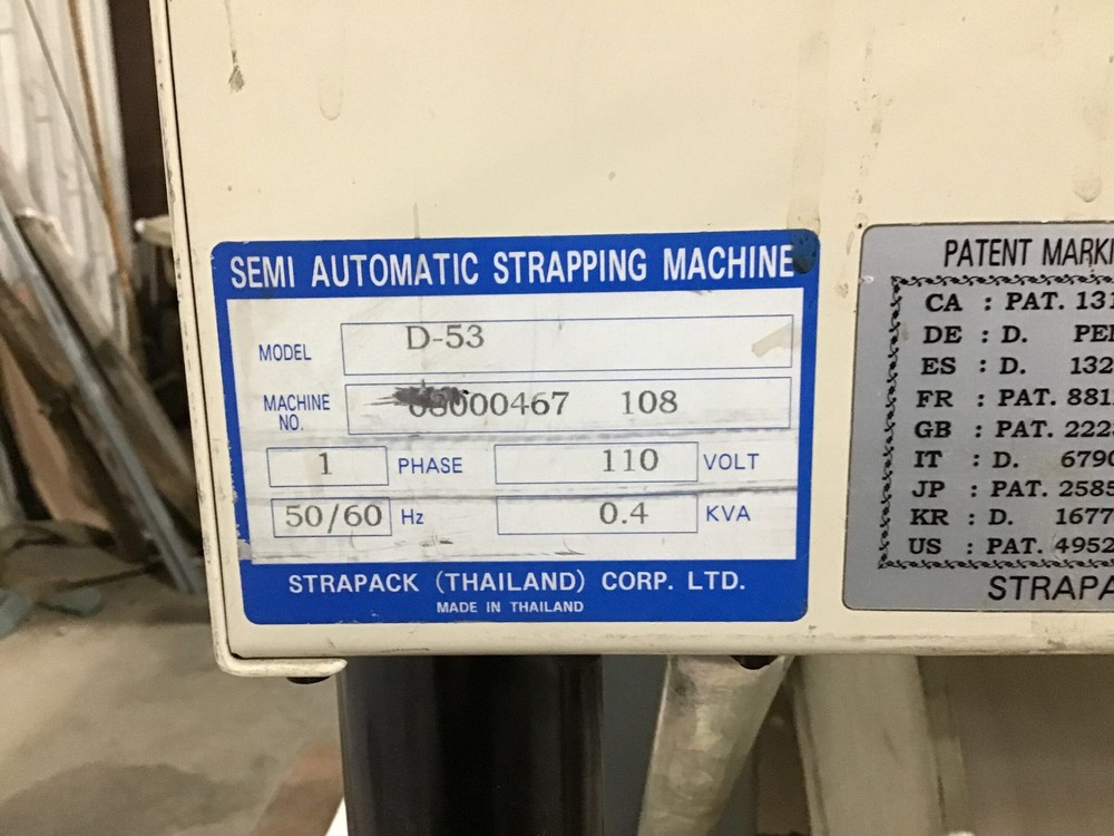 StraPack D-53 Semi Automatic Strapping Machine