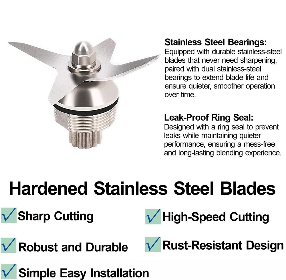 Blade Replacement Parts Kit Compatible with Standard, Black And Silver