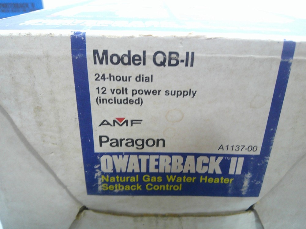 Paragon QWATERBACK II Natural Gas Water Heater Setback Control QB-II 24 hr Dial