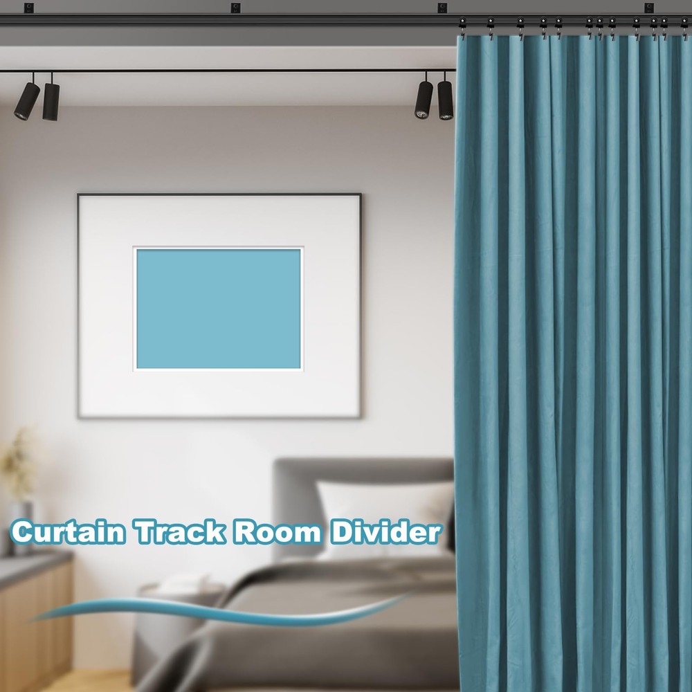 16 Ft Ceiling Curtain Track Flexible Bendable Sliding Curtain Rail System