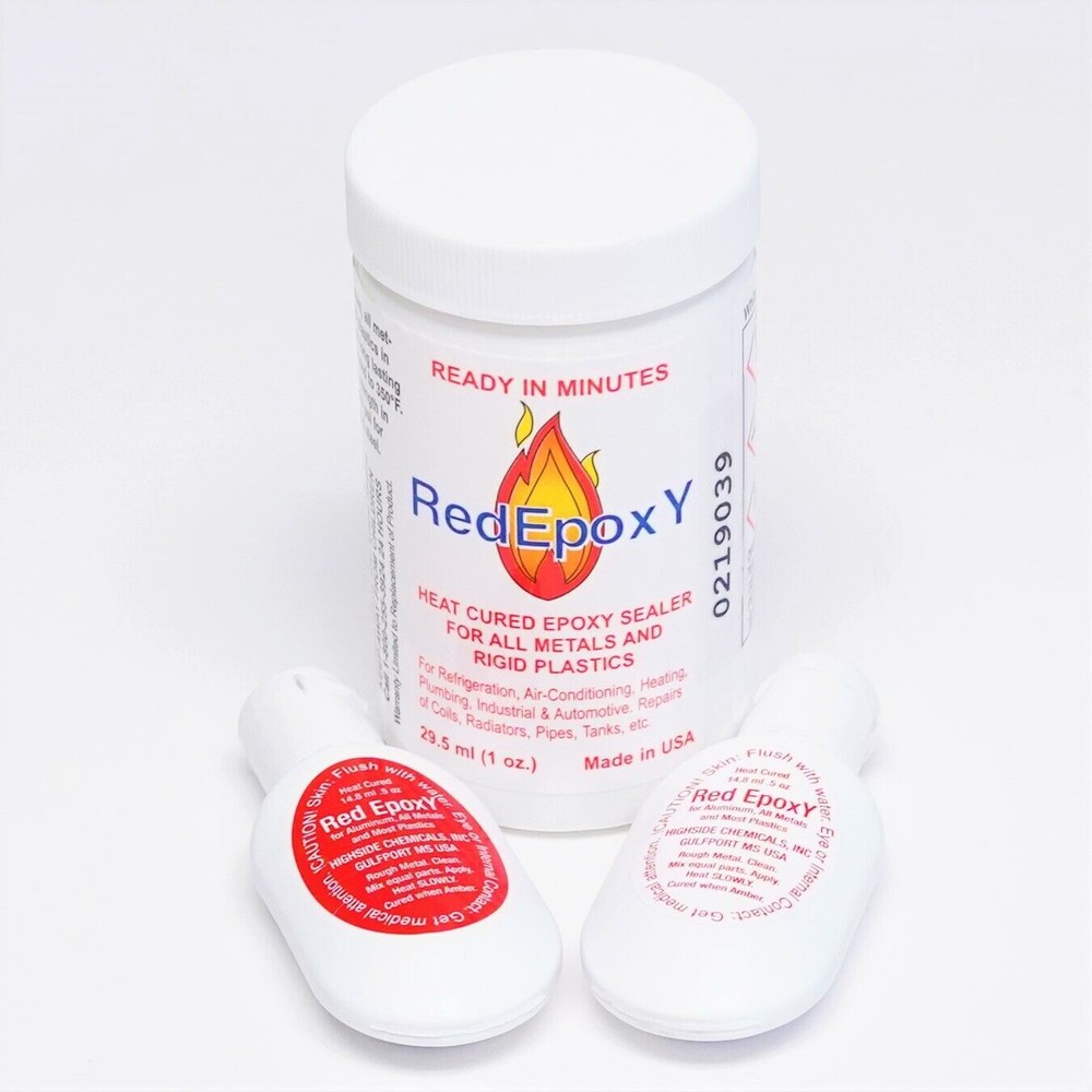 Supco HS12001 Red Epoxy Repair Kit for Metals & Rigid Plastics