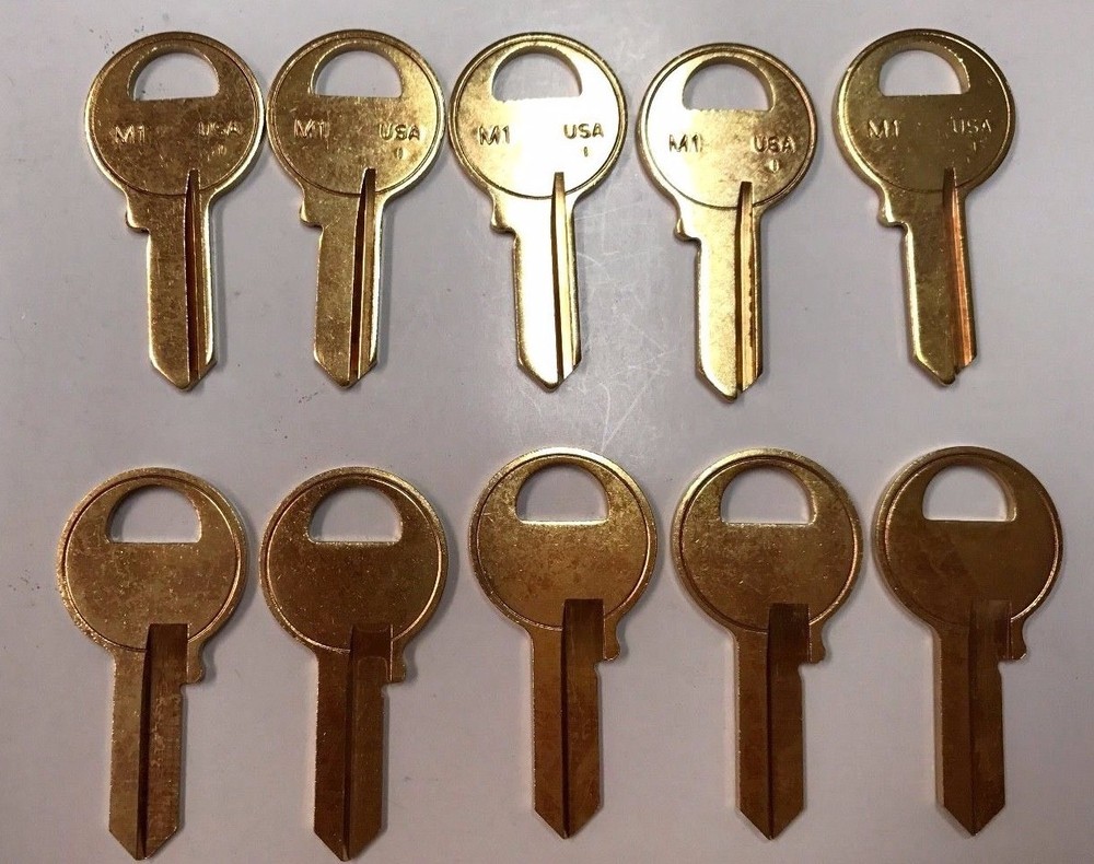 Key Blanks for Locksmith / 10 Master M 1 Key Blanks / Made by Ilco