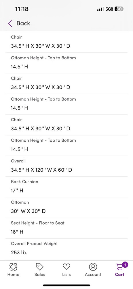 Roeder 6 Piece Sectional