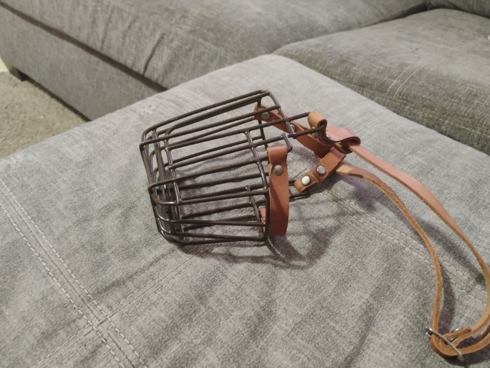 Steel And Leather Dog Muzzle Size 8