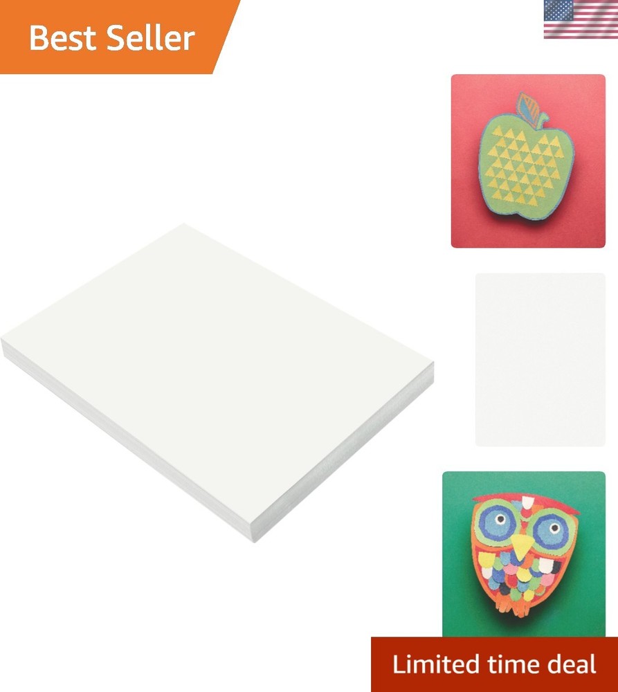 High-Quality White Construction Paper - 100 Sheets, 9x12 for School Projects