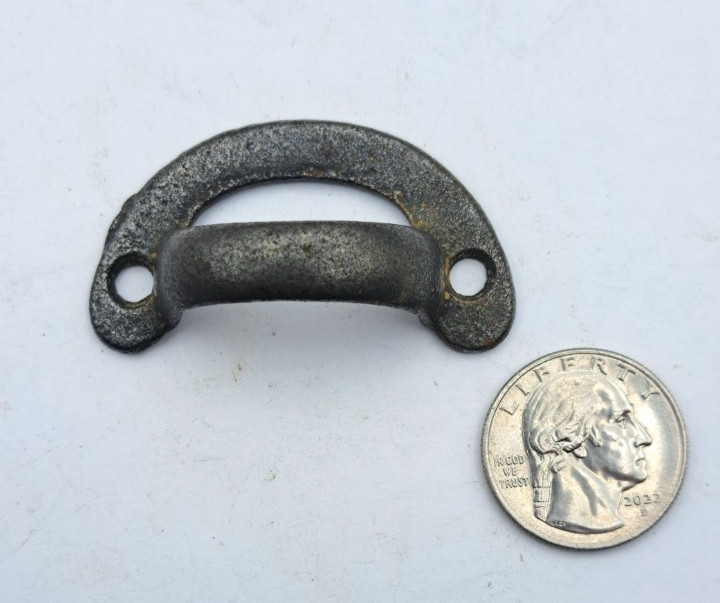 Antique Bin Pull Apothecary Drawer Pull Handle Old Vintage Cast Iron Hardware