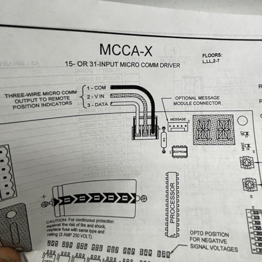 CE ELECTRONICS MCCA-X 15/31 INPUT MICRO COM DRIVER, ELEVATOR CONTROL 🎯