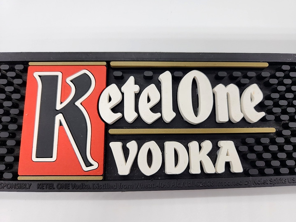Kettle One Vodka Rubber Rail Runner Mat Spill Drip Bar
