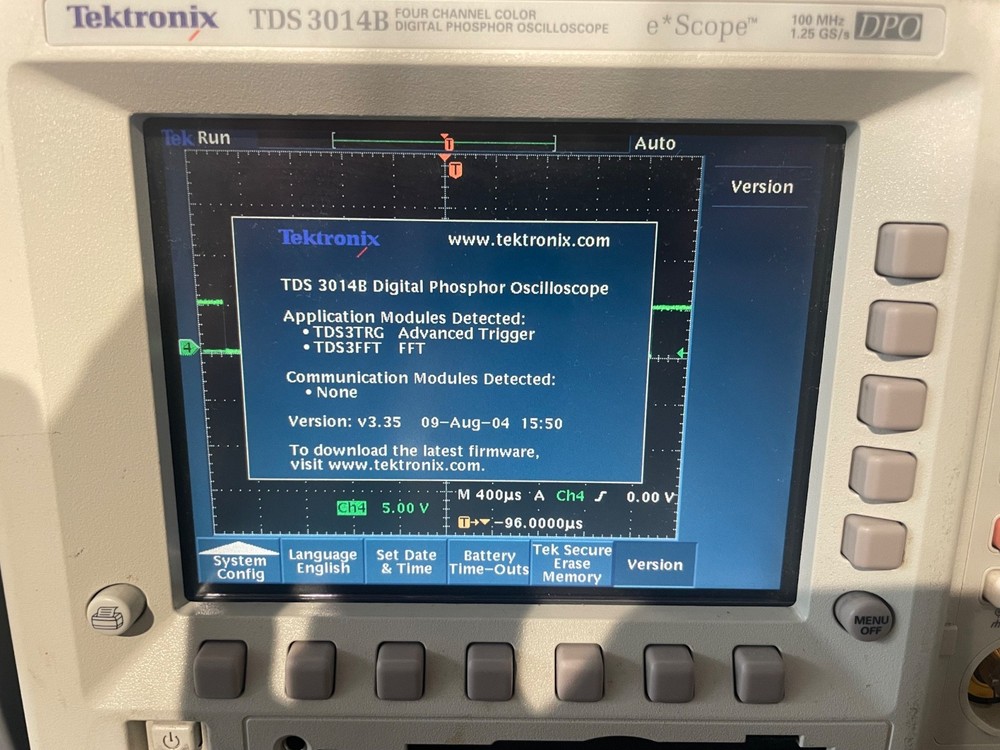 tektronix TDS3014B oscilloscope