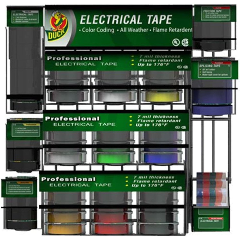 SHURTECH BRANDS 284094 Elec Tape POP Rack