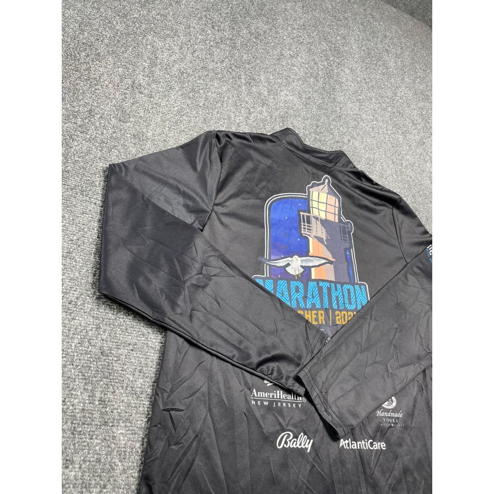 Always Advancing Men's Black Quarter Zip Atlantic City Pull Over Jacket Size M