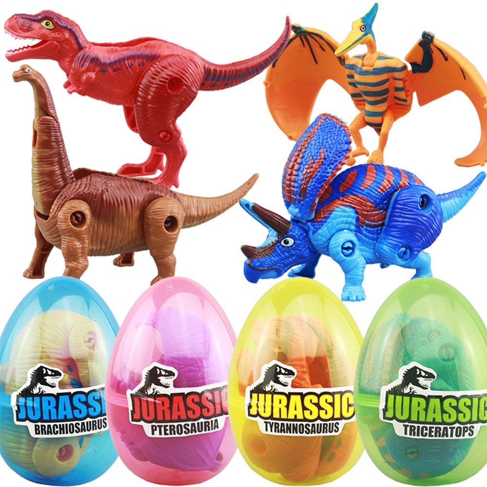 4 Pack Different Hatching Eggs Dinosaur 1 Count (Pack of 4), Random Color