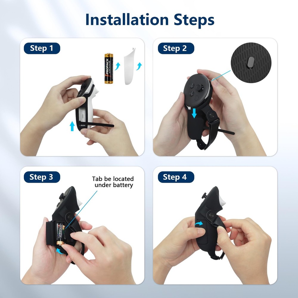 Upgraded Controller Grips Cover Compatible with Meta/Oculus Quest 3S/Quest 3 ...