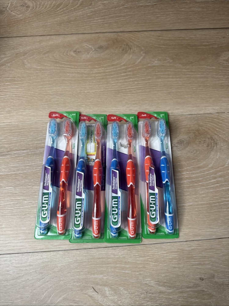 Gum Toothbrush 525 Technique Deep Clean Soft (4 Pack)