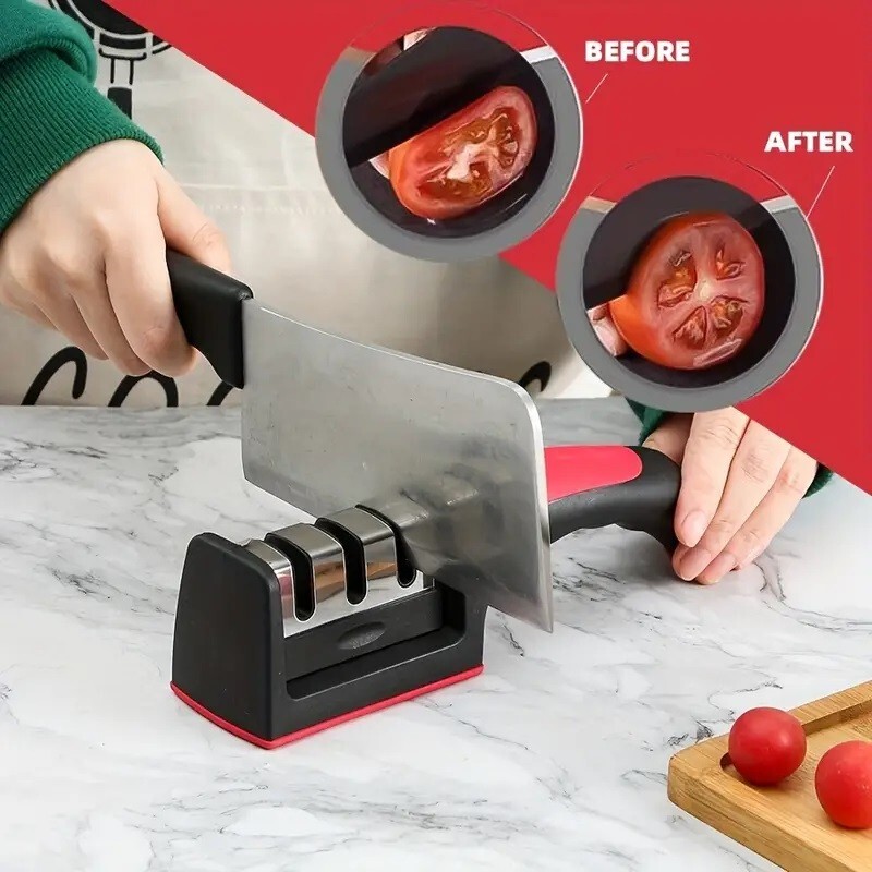 Knife Sharpener Priority Chef Version Kitchen All Knifes Blade 3 Section Tool
