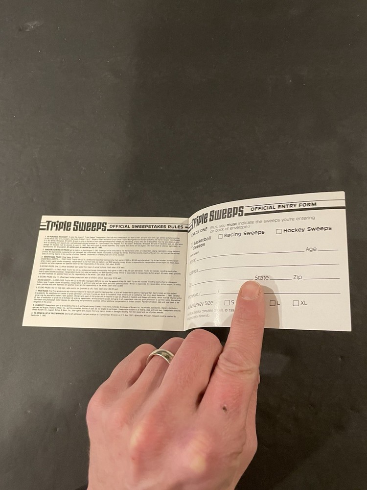 double dribble 5 on 5 gameboy Manual only