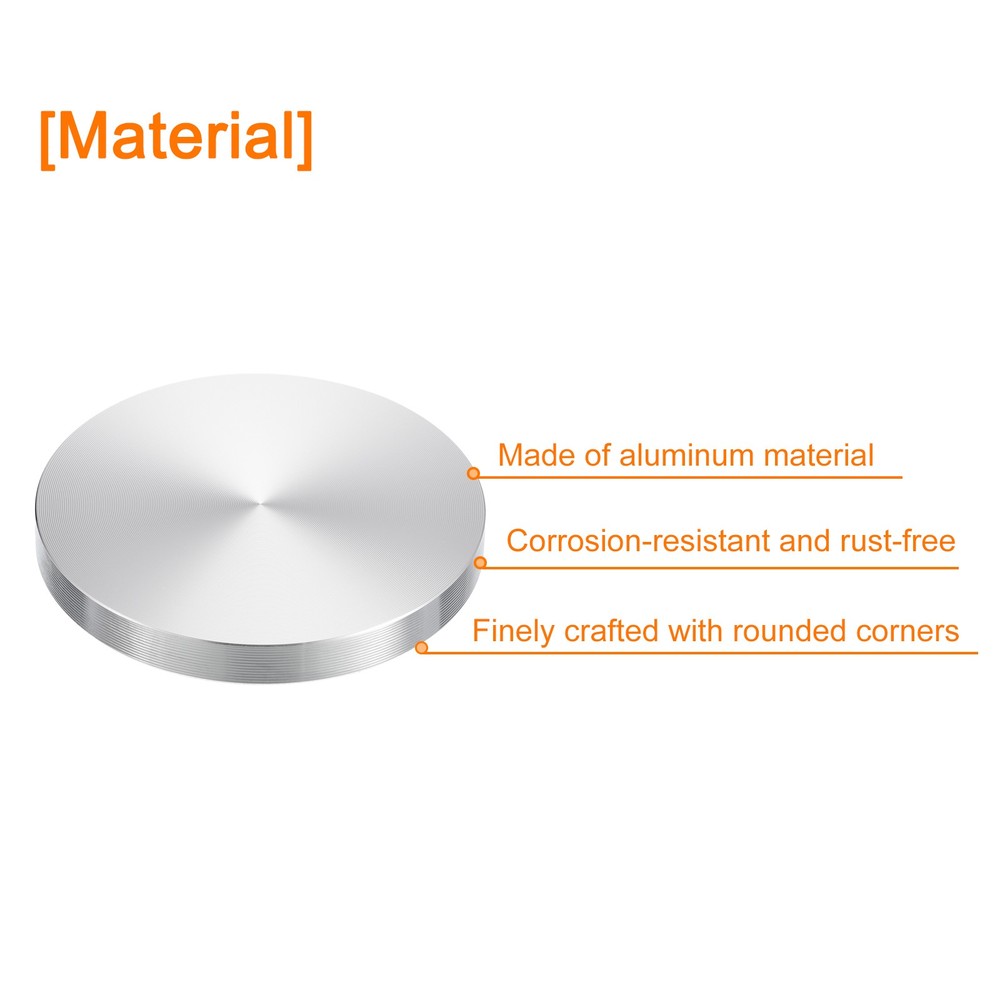 M10 Thread 60mm Diameter Round Shape Aluminum Disc Hardware 1pcs