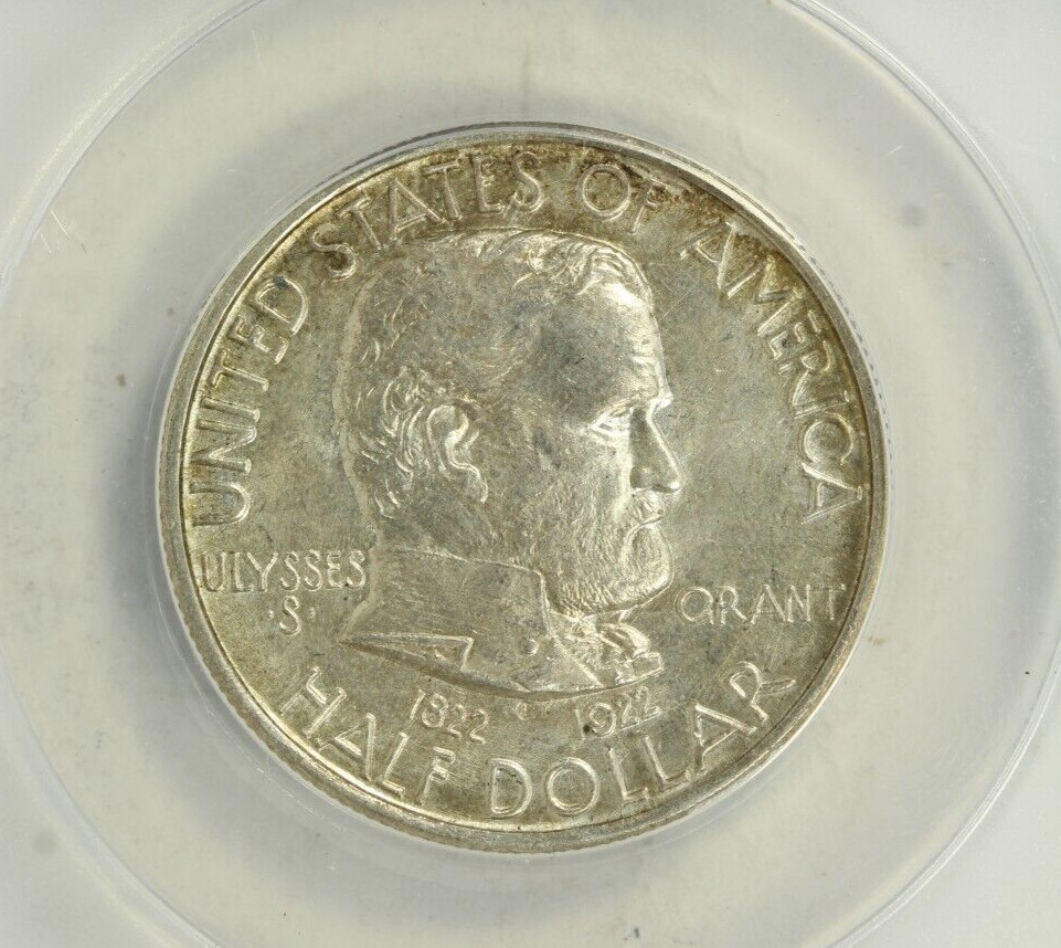 1922 Grant Commemorative Half Dollar : ANACS MS63